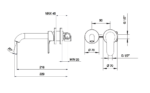 Italo 913269/10 chrome slavina iz zida za lavabo - Image 3