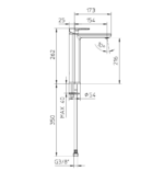 Italo 913077/10 visoka slavina za nadgradni lavabo XL - Image 2