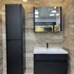 Lavabo,Kabinet i (Ogledalo sa ormaricem) 76cm Crni