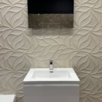 Lavabo,Kabinet i Ogledalo sa svijetlom  60cm Bijeli