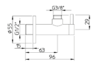 Mis 993116/10 EK ventil (ugaoni) sa regulatorom protoka 1/2″ – 3/8″ — изображение 2